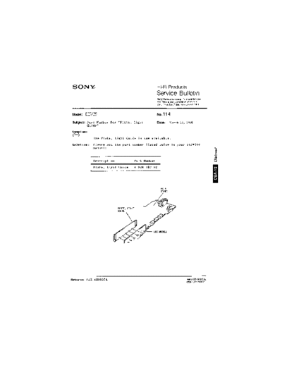 Sony HFP0114  Sony HiFi Service Bulletin HFP0114.PDF