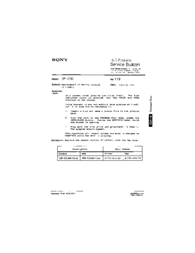 Sony HFP0119  Sony HiFi Service Bulletin HFP0119.PDF