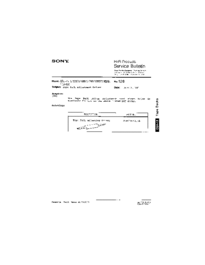 Sony HFP0126  Sony HiFi Service Bulletin HFP0126.PDF