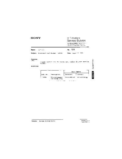 Sony HFP0129  Sony HiFi Service Bulletin HFP0129.PDF