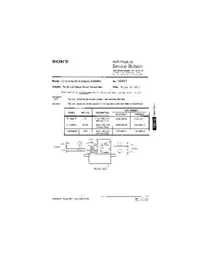 Sony HFP0144  Sony HiFi Service Bulletin HFP0144.PDF