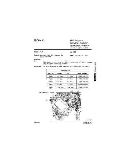 Sony HFP0149  Sony HiFi Service Bulletin HFP0149.PDF