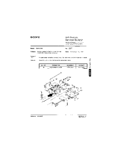 Sony HFP0207  Sony HiFi Service Bulletin HFP0207.PDF