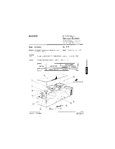 Sony HFP0218  Sony HiFi Service Bulletin HFP0218.PDF