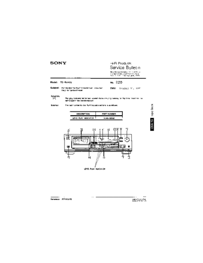 Sony HFP0220  Sony HiFi Service Bulletin HFP0220.PDF