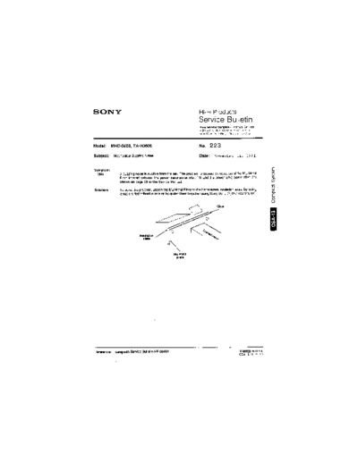 Sony HFP0223  Sony HiFi Service Bulletin HFP0223.PDF