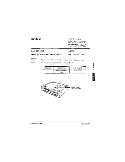 Sony HFP0273  Sony HiFi Service Bulletin HFP0273.PDF