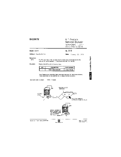 Sony HFP0313  Sony HiFi Service Bulletin HFP0313.PDF