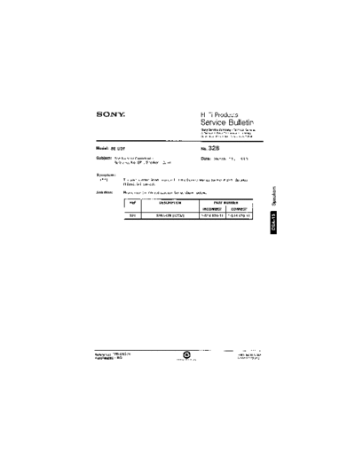 Sony HFP0328  Sony HiFi Service Bulletin HFP0328.PDF