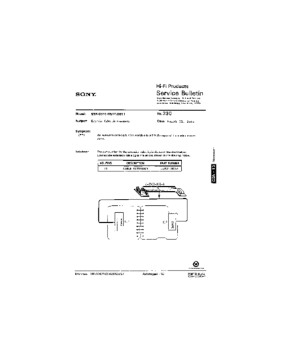 Sony HFP0330  Sony HiFi Service Bulletin HFP0330.PDF