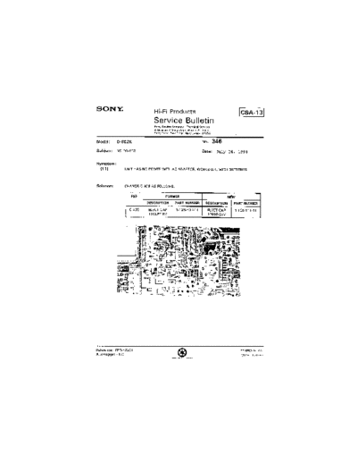 Sony HFP0346  Sony HiFi Service Bulletin HFP0346.PDF