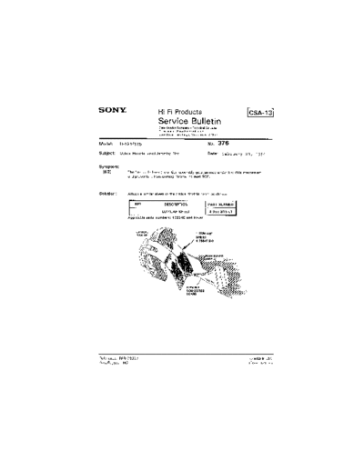 Sony HFP0376  Sony HiFi Service Bulletin HFP0376.PDF