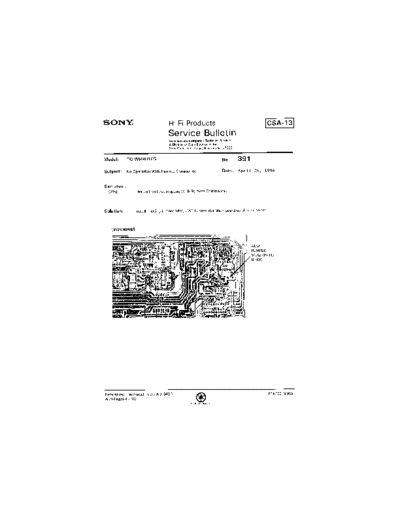 Sony HFP0391  Sony HiFi Service Bulletin HFP0391.PDF