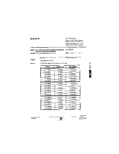 Sony TVP0160  Sony sony tv bulletins sony tv bulletins TVP0160.pdf