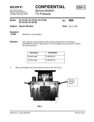 Sony TVP0404  Sony sony tv bulletins sony tv bulletins TVP0404.pdf