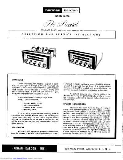 Harman Kardon D-200  Harman Kardon D D-200 D-200.pdf