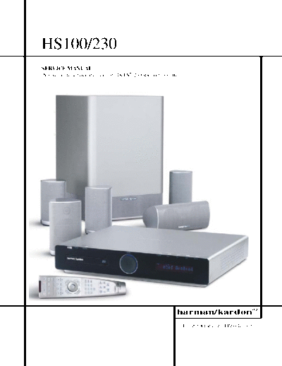 Harman Kardon HS-100 & 230  Harman Kardon HS HS-100 & 230 HS-100 & 230.pdf