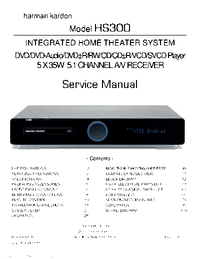 Harman Kardon HS-300 Rev 0  Harman Kardon HS HS-300 & 500 HS-300 Rev 0.pdf