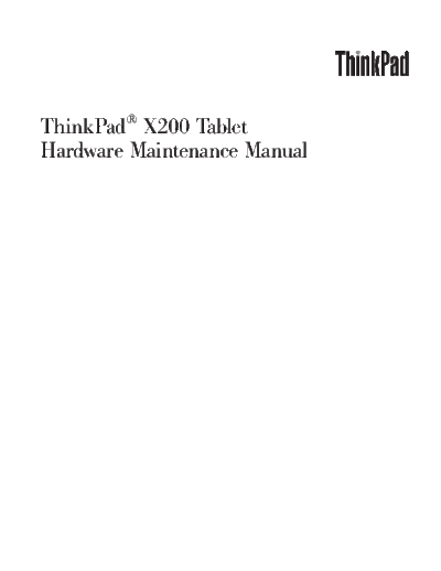 IBM thinkpad x200 tablet  IBM thinkpad x200 tablet.pdf