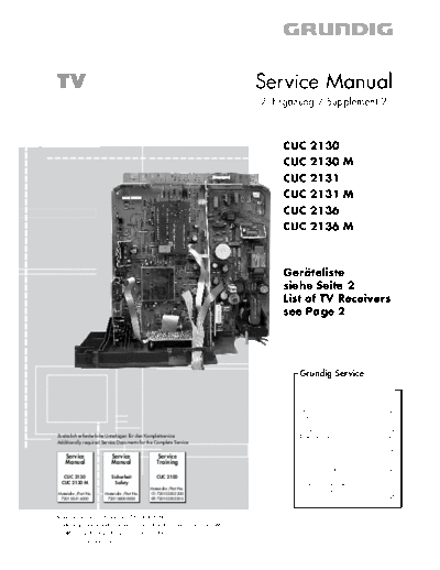 Grundig CUC-2130 & 2130M & 2031 & 2031M & 2036 & 2036M Grundig CUC CUC-2130 & 2130M & 2031 & 2031M & 2036 & 2036M CUC-2130 & 2130M & 2031 & 2031M & 2036 & 2036M.PDF