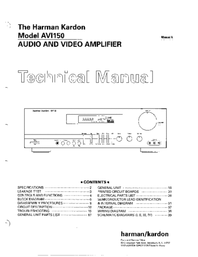 Harman Kardon AVI-150  Harman Kardon AVI AVI-150 AVI-150.pdf
