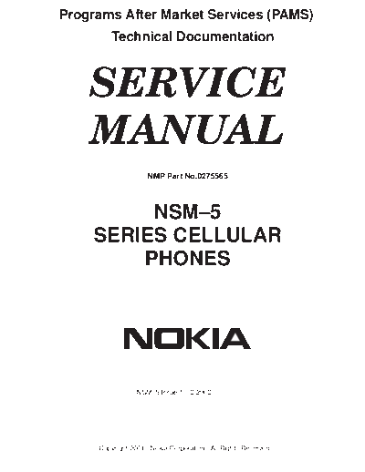 NOKIA 1-NSM5FOREWORD  NOKIA Mobile Phone 5210 1-NSM5FOREWORD.PDF