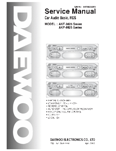 Daewoo AKF-3835 & 8825  Daewoo AKF AKF-3835 & 8825 AKF-3835 & 8825.pdf