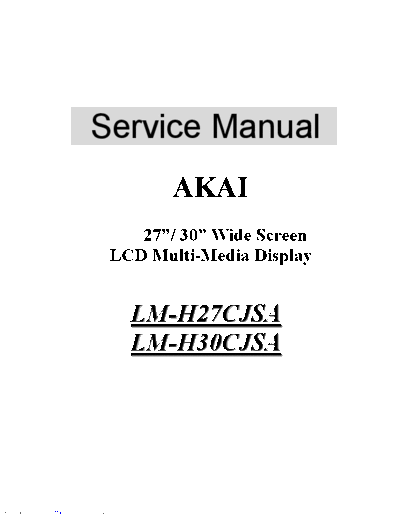 Akai LM-H27CJSA & H30CJSA  Akai LM LM-H27CJSA & H30CJSA LM-H27CJSA & H30CJSA.pdf