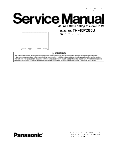 panasonic TH-46PZ80U [SM]  panasonic Training Manuals Panasonic TH-46PZ80U [SM].rar