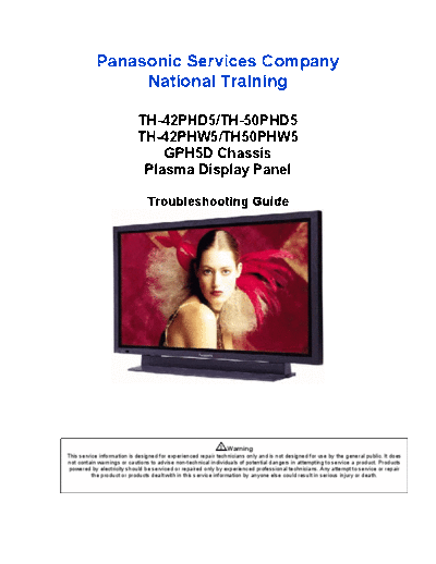 panasonic TH-42PHD5 TH-50PHD5 TH-42PHW5 TH-50PHW5 [TM]  panasonic Training Manuals Panasonic TH-42PHD5 TH-50PHD5 TH-42PHW5 TH-50PHW5 [TM].rar