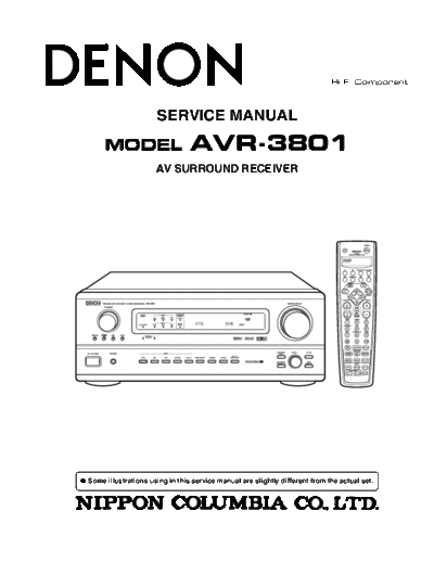 DENON  2 AVR-3801  DENON AV Surround Receiver AV Surround Receiver Denon - AVR-3801  2 AVR-3801.PDF