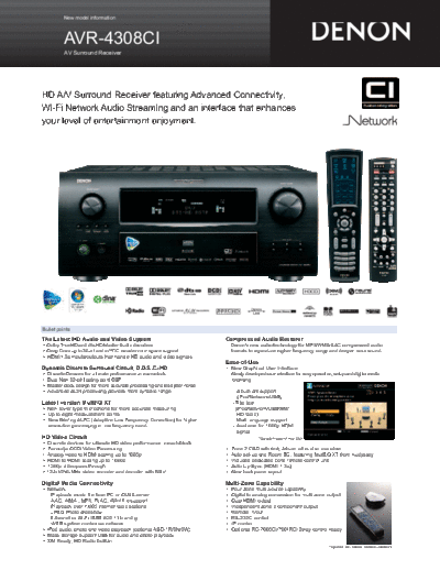 DENON  4308CI  DENON AV Surround Receiver AV Surround Receiver Denon - AVR-4308CI  4308CI.pdf