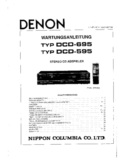 DENON  DCD-695 & 595  DENON CD Player CD Player Denon - DCD-695 & 595  DCD-695 & 595.PDF