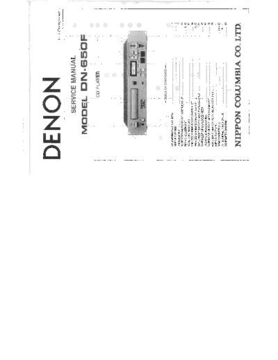 DENON  DN-650F  DENON CD Player CD Player Denon - DN-650F  DN-650F.PDF