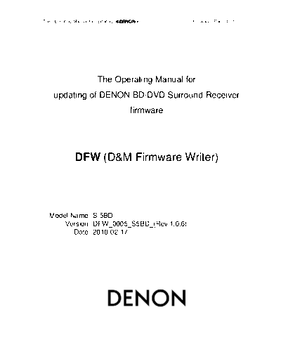 DENON Operating Manual 2010-02-17  DENON CD Player CD Player Denon - S-5BD Operating Manual 2010-02-17.PDF