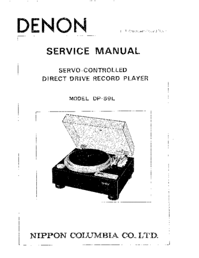 DENON  DP-59L  DENON LP Turntable LP Turntable Denon - DP-59L  DP-59L.PDF