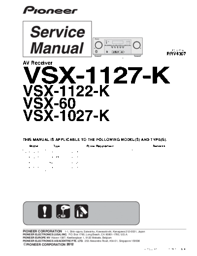 Pioneer VSX-1127-K RRV4307.part1  Pioneer Audio VSX-60-1027K-1122K-1127-K VSX-1127-K_RRV4307.part1.rar