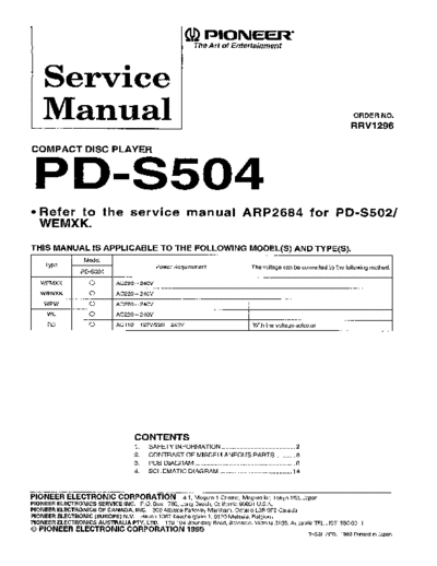 Pioneer PD-S504 (RRV1296)  Pioneer PD PD-S504 PD-S504 (RRV1296).pdf