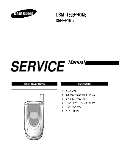 Samsung SGH-E105 service manual  Samsung GSM Samsung SGH-E105 service manual.pdf