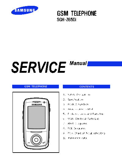 Samsung SGH-Z650i service manual  Samsung GSM Samsung SGH-Z650i service manual.pdf