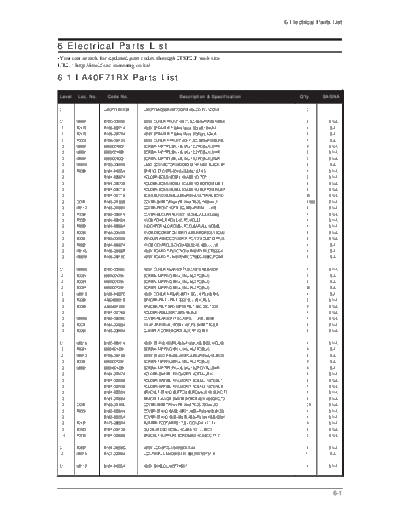 Samsung 11 Electrical Part List  Samsung LCD TV LA52F71B LA52F71BX_XSE 11_Electrical Part List.pdf