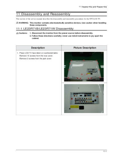 Samsung 06 Disassembly & Reassembly  Samsung LCD TV LE23R71W 06_Disassembly & Reassembly.pdf