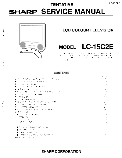 Sharp LC-15C2E  Sharp CTV=LCD LC-15C2E.pdf