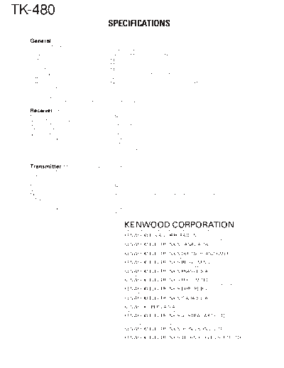 Kenwood B51-8665-00-BLSP  Kenwood 800MHz FM Transceiver 800MHz FM Transceiver Kenwood TK-480 800MHz FM Transceiver Kenwood TK-480 B51-8665-00-BLSP.pdf