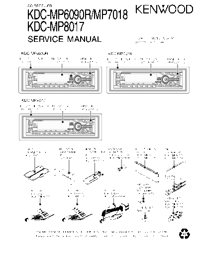 Kenwood KDC-MP6090R & MP7018 & KDC-MP8017  Kenwood CD Receiver Car CD Receiver Car Kenwood KDC-MP6090R & MP7018 & KDC-MP8017 KDC-MP6090R & MP7018 & KDC-MP8017.pdf