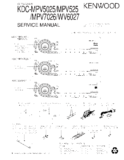 Kenwood B53-0117-00  Kenwood CD Receiver Car CD Receiver Car Kenwood KDC-MPV5025 & MPV525 & MPV7026 B53-0117-00.pdf