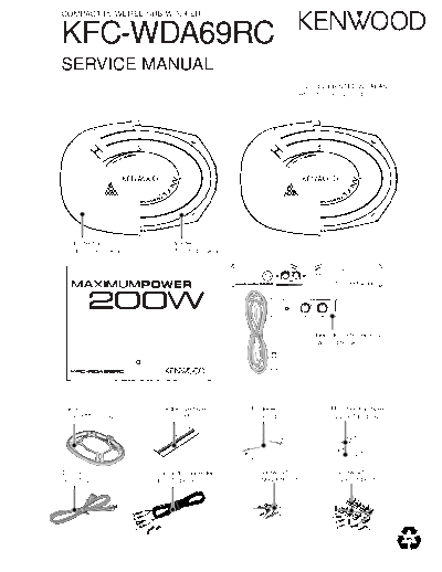 Kenwood B53-0137-00  Kenwood Compact Powered Subwoofer Car Compact Powered Subwoofer Car Kenwood KFC-WDA69RC B53-0137-00.pdf