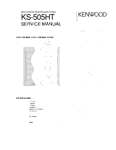 Kenwood KS-505HT  Kenwood Front Center Rear Speaker System Front Center Rear Speaker System Kenwood KS-505HT KS-505HT.pdf