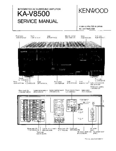 Kenwood KA-V8500  Kenwood Integrated AV Surround Amplifier Integrated AV Surround Amplifier Kenwood KA-V8500 KENWOOD KA-V8500.pdf