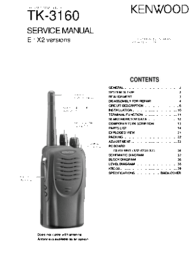 Kenwood B51-8674-00-TXT  Kenwood UHF FM Transceiver UHF FM Transceiver Kenwood TK-3160 X2 versions B51-8674-00-TXT.pdf